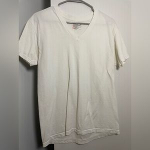 * M white Hanes v-neck undershirt
